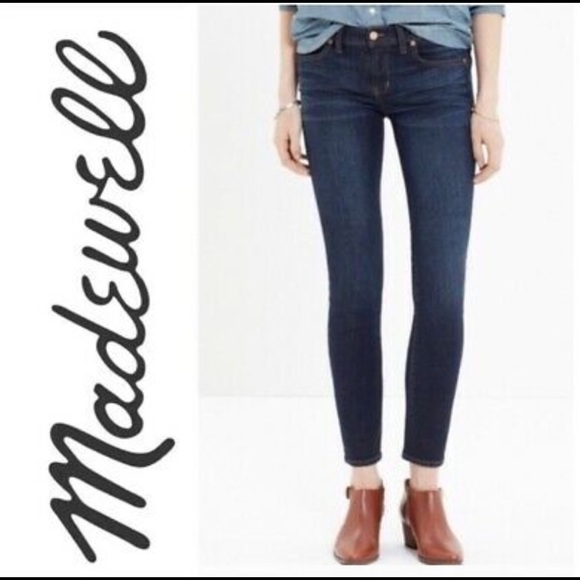 Madewell Denim - Madewell Skinny Skinny Mid Rise Dark Blue  Jeans